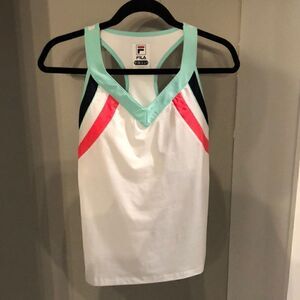 Fila tennis tank sz M EUC retro stripes